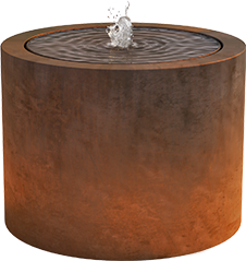 Als u op zoek bent naar een fontein met een roest look, biedt onze ronde watertafel van 100 cm uit cortenstaal beslist wat u zoekt.
